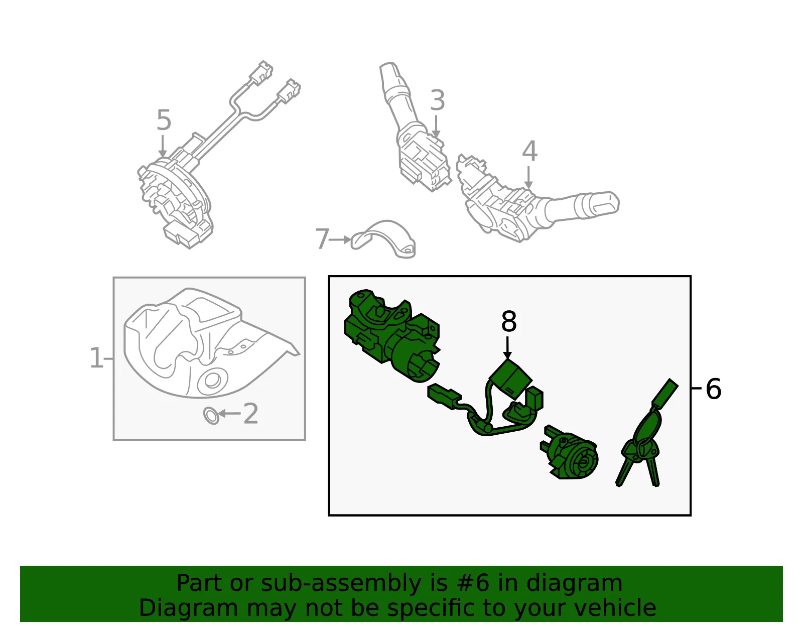 Ignition Assembly - Kia (81900 2TD00) - view 3